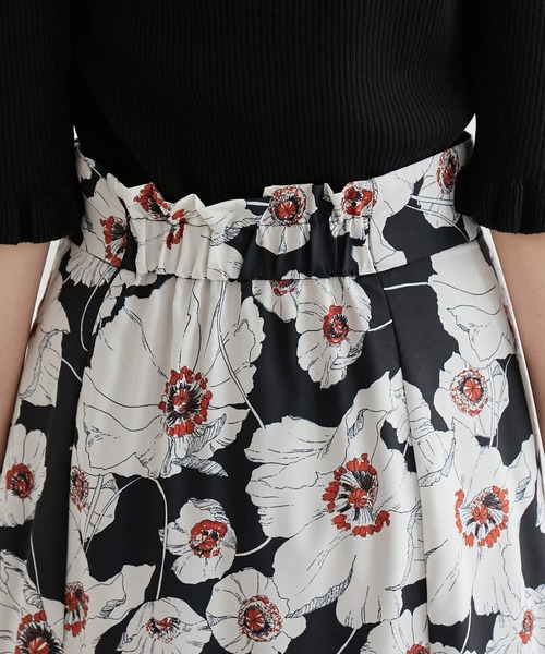 ROPE' PICNIC（ロペピクニック）の「花柄スカート（スカート・レディース・ブラック/ターコイズブルー/ダークラベンダー・36/38）」の13枚目の写真