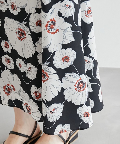 ROPE 花柄 リバーシブル フレアスカート ROPE 花柄 リバーシブル フレアスカート アダムエロペ