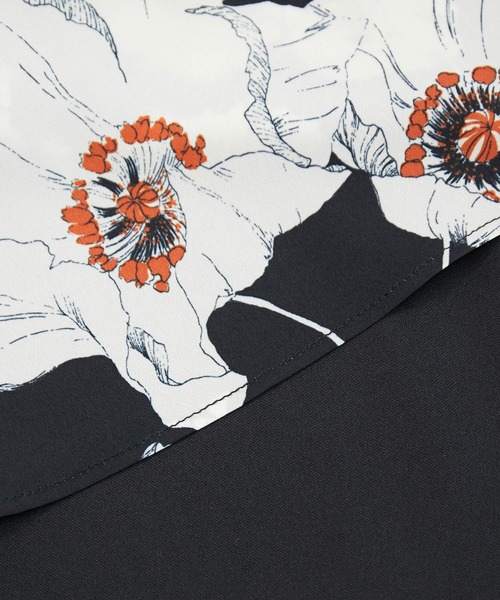 ROPE' PICNIC（ロペピクニック）の「花柄スカート（スカート・レディース・ブラック/ターコイズブルー/ダークラベンダー・36/38）」の17枚目の写真