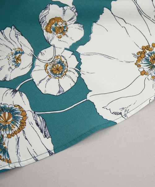 ROPE' PICNIC（ロペピクニック）の「花柄スカート（スカート・レディース・ブラック/ターコイズブルー/ダークラベンダー・36/38）」の18枚目の写真