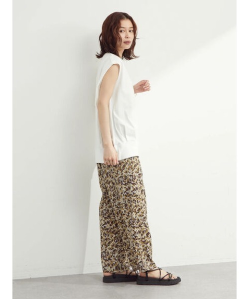 Green　Parks（グリーンパークス）の「ノースリーブタックチュニック（Tシャツ/カットソー・レディース・ブラック/オフホワイト/ブルー・FREE）」の7枚目の写真