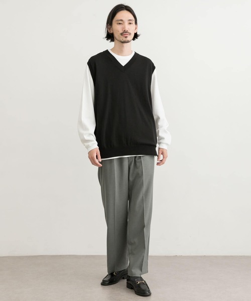 URBAN RESEARCH(アーバンリサーチ)の「ハイゲージVネックベスト(ベスト・メンズ・グリーン/ブラック/オフホワイト・MEDIUM/LARGE)」の11枚目の写真