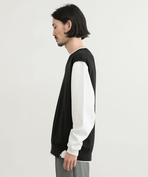 URBAN RESEARCH(アーバンリサーチ)の「ハイゲージVネックベスト(ベスト・メンズ・グリーン/ブラック/オフホワイト・MEDIUM/LARGE)」の16枚目の写真