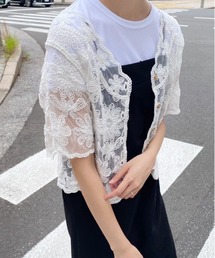 花柄シアーカーディガン/【WEB/EC限定商品】