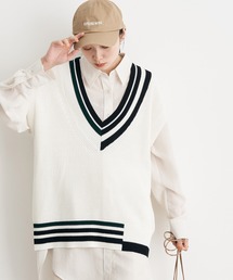 earth music&ecology | アシンメトリーVネックチルデンベスト(ベスト)