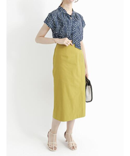 Te chichi（テチチ）の「幾何学/ストライプボウタイブラウス（シャツ/ブラウス・レディース・ブラック/ネイビー/オフホワイト/ボルドー・ﾌﾘ-）」の10枚目の写真