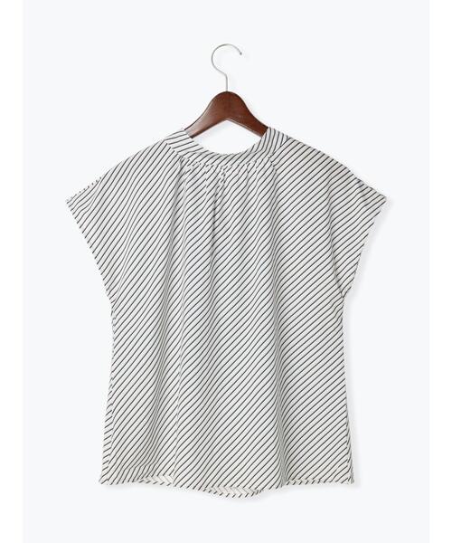 Te chichi（テチチ）の「幾何学/ストライプボウタイブラウス（シャツ/ブラウス・レディース・ブラック/ネイビー/オフホワイト/ボルドー・ﾌﾘ-）」の22枚目の写真