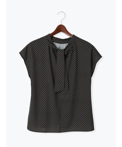 Te chichi（テチチ）の「幾何学/ストライプボウタイブラウス（シャツ/ブラウス・レディース・ブラック/ネイビー/オフホワイト/ボルドー・ﾌﾘ-）」の16枚目の写真