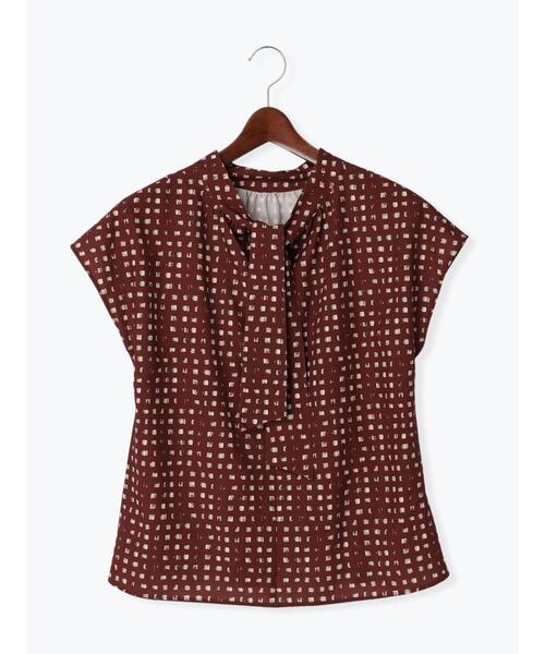 Te chichi（テチチ）の「幾何学/ストライプボウタイブラウス（シャツ/ブラウス・レディース・ブラック/ネイビー/オフホワイト/ボルドー・ﾌﾘ-）」の15枚目の写真