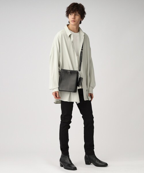 tk.TAKEO KIKUCHI(ティーケータケオキクチ)の「◆ZIPスクエアショルダーバッグ(ショルダーバッグ・メンズ・ブラック/グレー・00)」の14枚目の写真