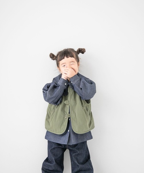 LOWRYS FARM(ローリーズファーム)の「リバーシブルベスト 156604(ベスト・キッズ・ブラック/カーキ・110cm/120cm/130cm/140cm/150cm)」の17枚目の写真