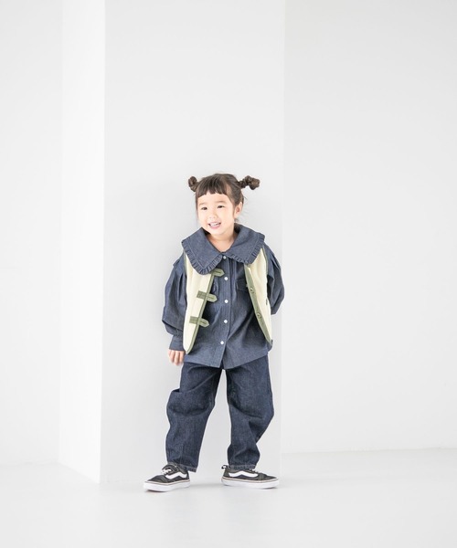 LOWRYS FARM(ローリーズファーム)の「リバーシブルベスト 156604(ベスト・キッズ・ブラック/カーキ・110cm/120cm/130cm/140cm/150cm)」の22枚目の写真