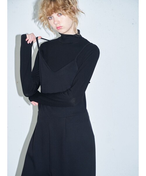 MIDIUMISOLID(ミディウミソリッド)の「MIDIUMISOLID for Ladies カットソーキャミソールパンツ(サロペット/オーバーオール・レディース・ブラウン/ブラック/グリーン・38/36)」の11枚目の写真