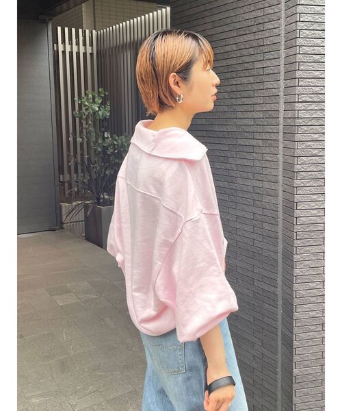 Ungrid（アングリッド）の「【WEB限定】ジップルーズスウェット（スウェット・レディース・ライトグレー/ブラック/ブラウン/ピンク/グリーン・FREE）」の19枚目の写真