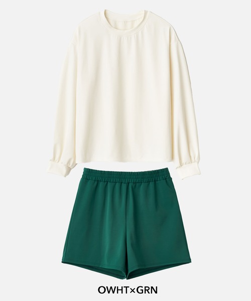 Bohemianblue ルーズフィット ラッシュガード&ショートパンツset Bohemianblue ルーズフィット ラッシュガード&ショートパンツset