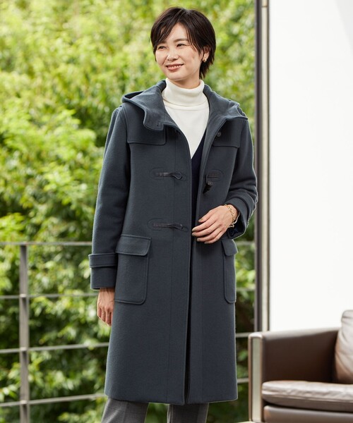 J.PRESS Ladies（J.プレス レディス）の「Jackal 140s ソフトメルトン ダッフルコート（ダッフルコート・レディース・ベージュ系/ダークグリーン系/ネイビー系・XS）」の2枚目の写真