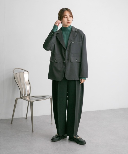 KBF(ケイビーエフ)の「ワークディティールブレザー(テーラードジャケット・レディース・チャコールグレー/ベージュ系その他・ONE)」の15枚目の写真