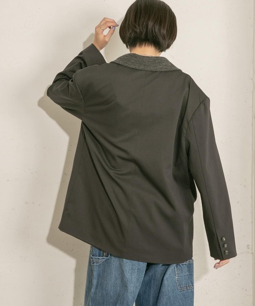 KBF(ケイビーエフ)の「ワークディティールブレザー(テーラードジャケット・レディース・チャコールグレー/ベージュ系その他・ONE)」の21枚目の写真