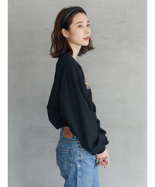 Green　Parks（グリーンパークス）の「【UNISEX】■STRANGER THINGS Fire Logo（Tシャツ/カットソー・レディース・ブラック・FREE）」の9枚目の写真