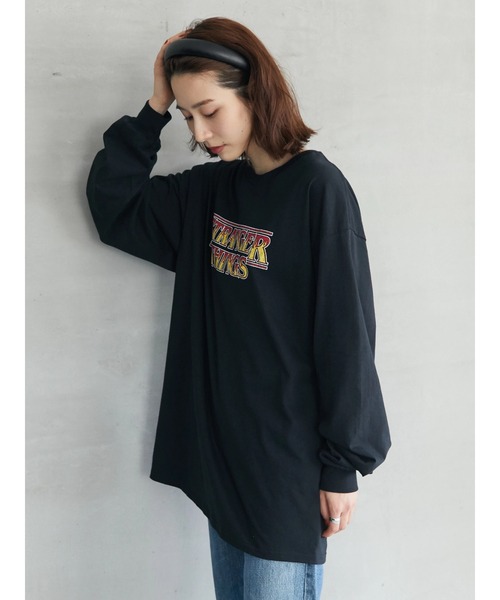 Green　Parks（グリーンパークス）の「【UNISEX】■STRANGER THINGS Fire Logo（Tシャツ/カットソー・レディース・ブラック・FREE）」の12枚目の写真
