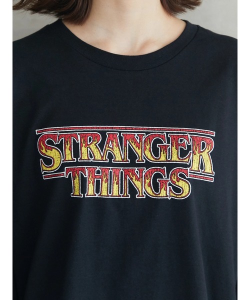 Green　Parks（グリーンパークス）の「【UNISEX】■STRANGER THINGS Fire Logo（Tシャツ/カットソー・レディース・ブラック・FREE）」の14枚目の写真