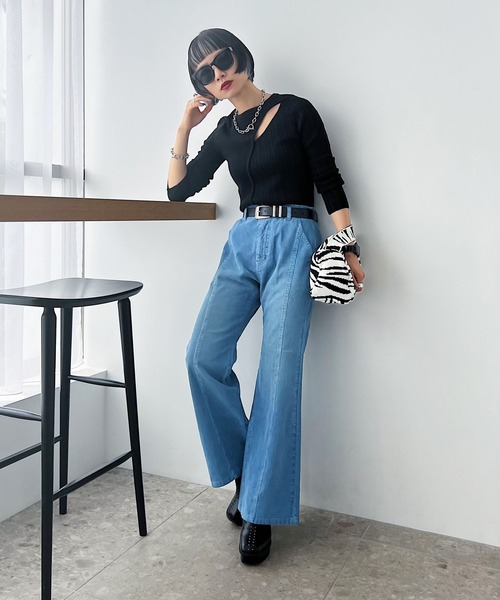 PAGEBOY(ページボーイ)の「コールテンフレアパンツ(その他パンツ・レディース・オフホワイト/チャコールグレー/ブルー/モーブ系・S/M/L)」の19枚目の写真