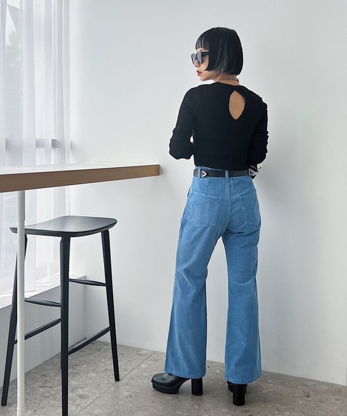 PAGEBOY(ページボーイ)の「コールテンフレアパンツ(その他パンツ・レディース・オフホワイト/チャコールグレー/ブルー/モーブ系・S/M/L)」の20枚目の写真