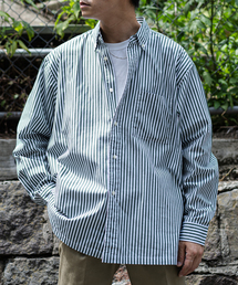 【ESSENTIAL / エッセンシャル】ストライプ B.Dシャツ