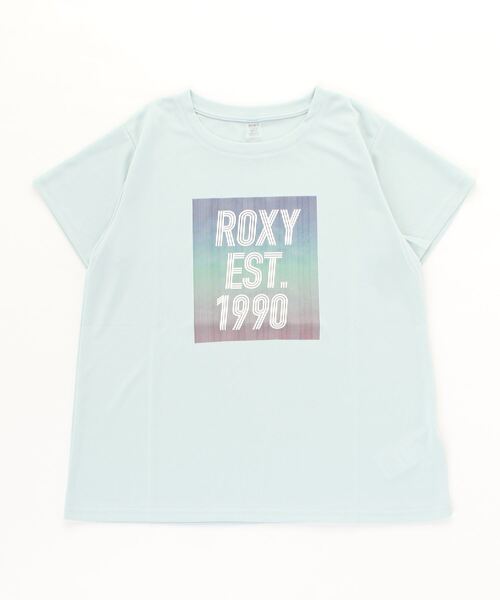 ROXY(ロキシー)の「ロキシー ROXY SMILE(Tシャツ/カットソー・レディース・チャコールグレー/サックスブルー・L/M/S)」の1枚目の写真