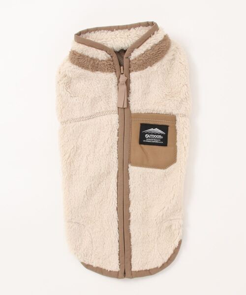 OUTDOOR PRODUCTS（アウトドアプロダクツ）の「【OUTDOOR PRODUCTS/アウトドアプロダクツ】ボアブルゾン ペット用品（ペットウェア・メンズ・グレー/ベージュ/アイボリー/カーキ・2号/約3号/4号/5号）」の2枚目の写真