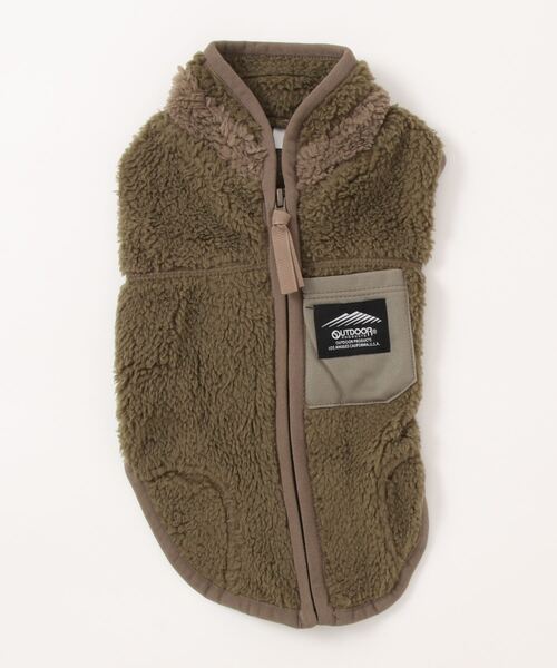 OUTDOOR PRODUCTS（アウトドアプロダクツ）の「【OUTDOOR PRODUCTS/アウトドアプロダクツ】ボアブルゾン ペット用品（ペットウェア・メンズ・グレー/ベージュ/アイボリー/カーキ・2号/約3号/4号/5号）」の4枚目の写真