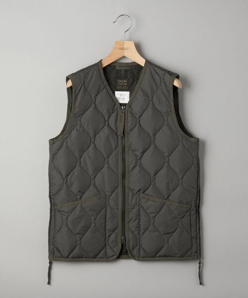 TAION（タイオン）の「＜TAION（タイオン）＞ MIL VNECK D/VEST / ダウンベスト（ダウンベスト・メンズ・ダークグレー/オリーブ・M/L/XL/XXL）」の2枚目の写真