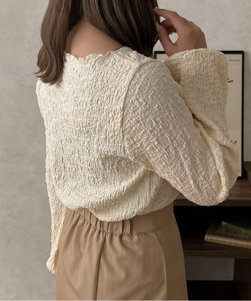 apres jour clair（アプレジュールクレア）の「【apres jour clair】袖ボリュームぽこぽこトップス【ZOZOTOWN限定アイテム】（Tシャツ/カットソー・レディース・アイボリー/ベージュ・フリー/X-LARGE）」の10枚目の写真
