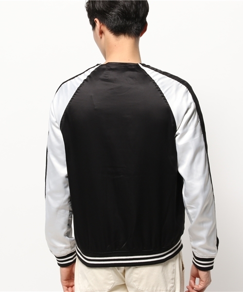 WEGO（ウィゴー）の「WEGO/ノーカラースカジャン（スタジャン・メンズ・ブラック/ブルー・LARGE/MEDIUM）」の9枚目の写真