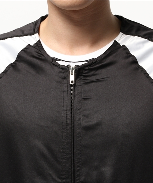 WEGO（ウィゴー）の「WEGO/ノーカラースカジャン（スタジャン・メンズ・ブラック/ブルー・LARGE/MEDIUM）」の10枚目の写真