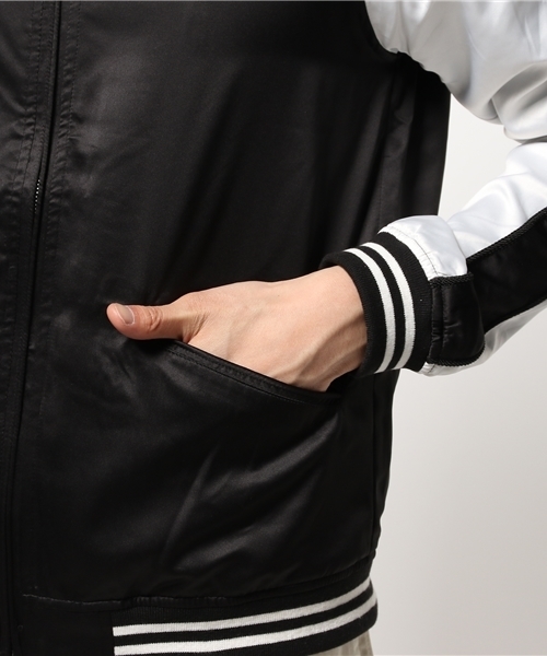 WEGO（ウィゴー）の「WEGO/ノーカラースカジャン（スタジャン・メンズ・ブラック/ブルー・LARGE/MEDIUM）」の12枚目の写真