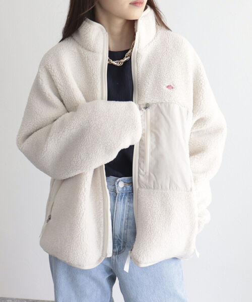 DANTON（ダントン）の「【DANTON/ダントン】INSULATION BOA OUTER　DT-A0194 LBA（ブルゾン・レディース・チャコールグレー/アイボリー/レッド・FREE）」の2枚目の写真