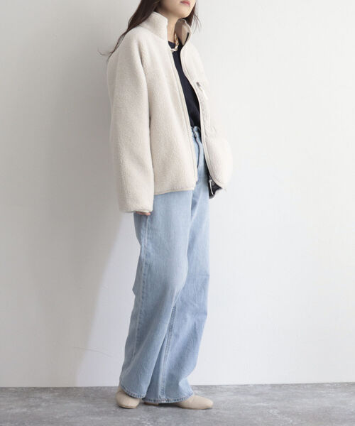 DANTON（ダントン）の「【DANTON/ダントン】INSULATION BOA OUTER　DT-A0194 LBA（ブルゾン・レディース・チャコールグレー/アイボリー/レッド・FREE）」の18枚目の写真