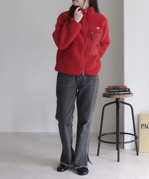 DANTON（ダントン）の「【DANTON/ダントン】INSULATION BOA OUTER　DT-A0194 LBA（ブルゾン・レディース・チャコールグレー/アイボリー/レッド・FREE）」の17枚目の写真
