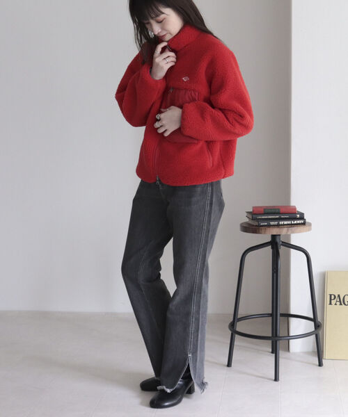 DANTON（ダントン）の「【DANTON/ダントン】INSULATION BOA OUTER　DT-A0194 LBA（ブルゾン・レディース・チャコールグレー/アイボリー/レッド・FREE）」の16枚目の写真