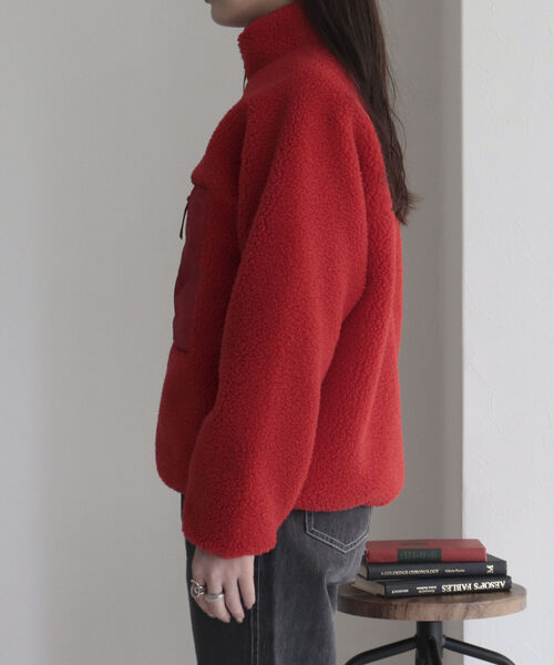 DANTON（ダントン）の「【DANTON/ダントン】INSULATION BOA OUTER　DT-A0194 LBA（ブルゾン・レディース・チャコールグレー/アイボリー/レッド・FREE）」の12枚目の写真