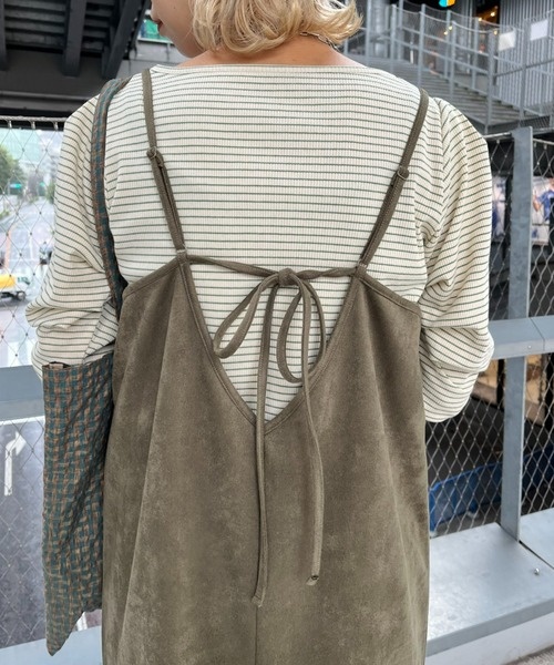 CIAOPANIC（チャオパニック）の「フェイクスウェードキャミワンピース（ワンピース・レディース・モカ/スカイブルー/イエロー/ブラック・ONE SIZE）」の22枚目の写真