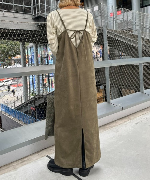 CIAOPANIC（チャオパニック）の「フェイクスウェードキャミワンピース（ワンピース・レディース・モカ/スカイブルー/イエロー/ブラック・ONE SIZE）」の19枚目の写真