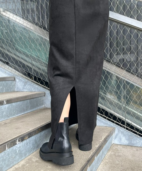 CIAOPANIC（チャオパニック）の「フェイクスウェードキャミワンピース（ワンピース・レディース・モカ/スカイブルー/イエロー/ブラック・ONE SIZE）」の8枚目の写真