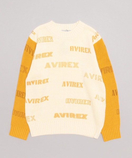 AVIREX（アヴィレックス）の「LOGO KNIT/ ロゴニット（ニット/セーター・レディース・グレー/グリーン/マスタード・FREE）」の3枚目の写真