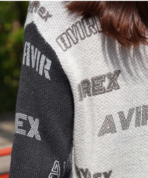 AVIREX（アヴィレックス）の「LOGO KNIT/ ロゴニット（ニット/セーター・レディース・グレー/グリーン/マスタード・FREE）」の10枚目の写真