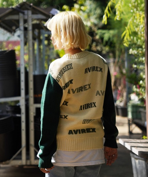 AVIREX（アヴィレックス）の「LOGO KNIT/ ロゴニット（ニット/セーター・レディース・グレー/グリーン/マスタード・FREE）」の4枚目の写真