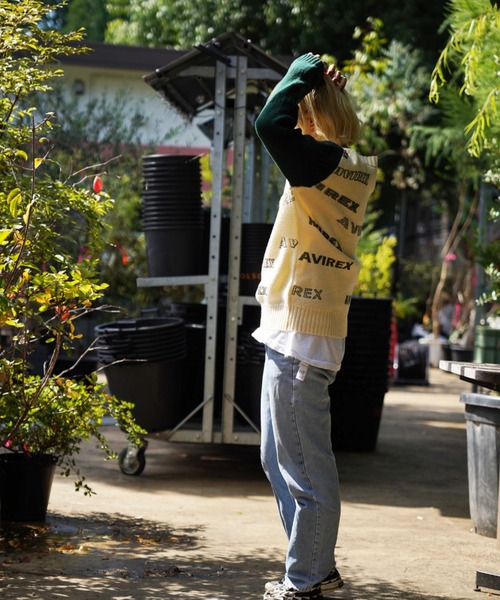 AVIREX（アヴィレックス）の「LOGO KNIT/ ロゴニット（ニット/セーター・レディース・グレー/グリーン/マスタード・FREE）」の9枚目の写真