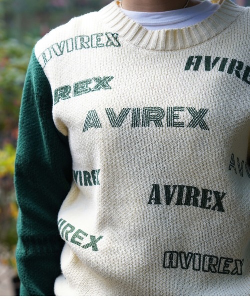 AVIREX（アヴィレックス）の「LOGO KNIT/ ロゴニット（ニット/セーター・レディース・グレー/グリーン/マスタード・FREE）」の7枚目の写真