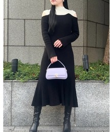 CELFORD（セルフォード）の「袖スリットニットマーメイドワンピース  